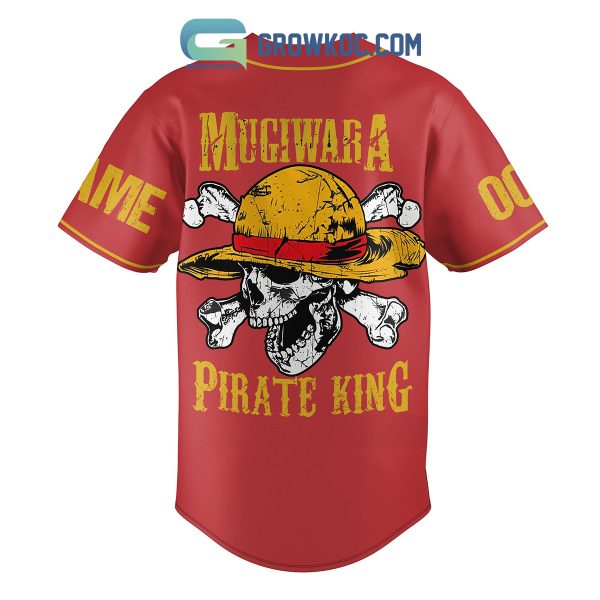 One Piece Mugiwara Pirate King Red Design Personalized Baseball Jersey