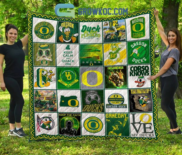 Oregon Ducks NCAA Collection Design Fleece Blanket Quilt