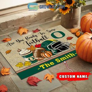 Oregon Ducks NCAA Fall Pumpkin Are You Ready For Some Football Personalized Doormat