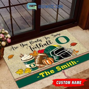 Oregon Ducks NCAA Fall Pumpkin Are You Ready For Some Football Personalized Doormat
