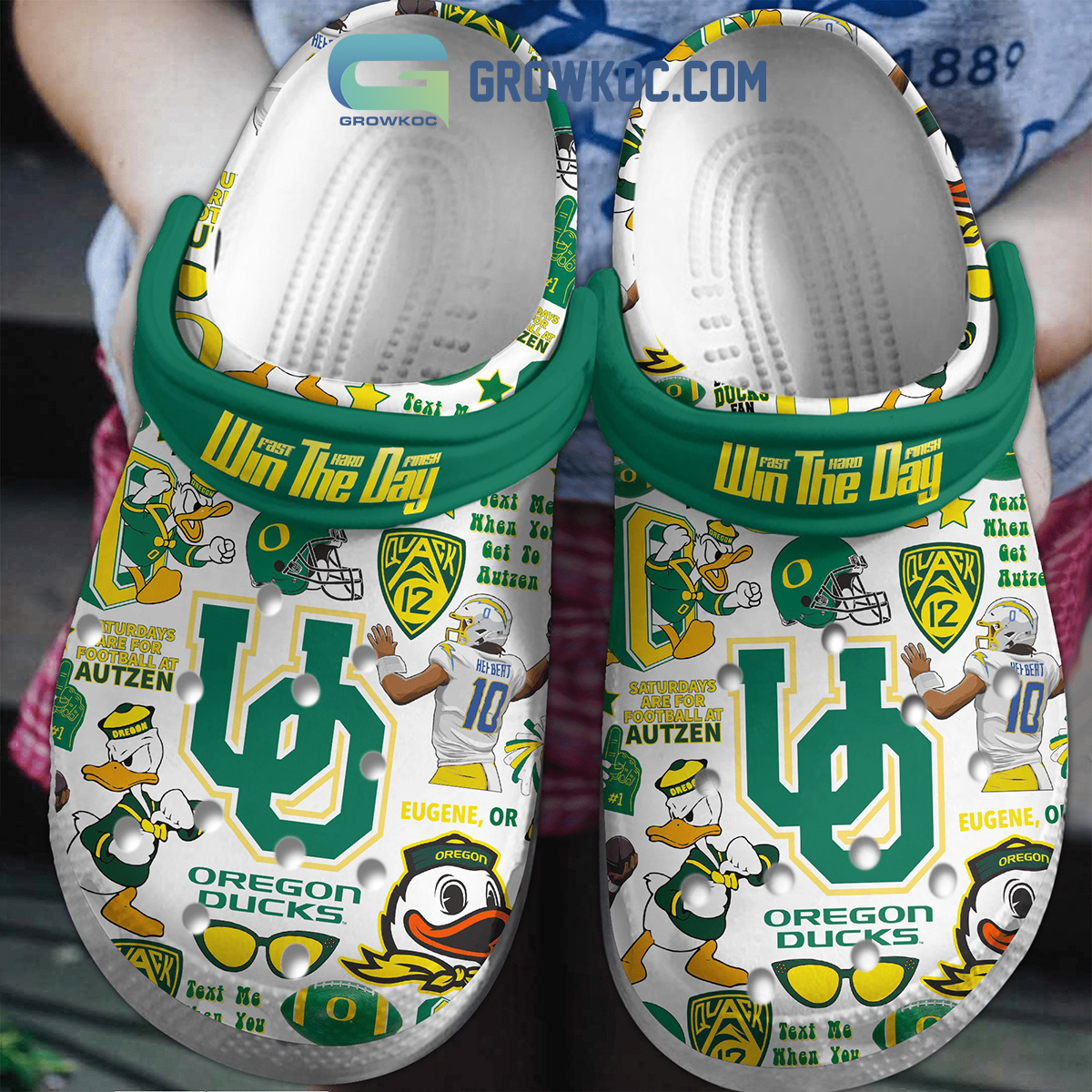 Oregon Ducks Past Hard Finish Win The Day Clogs Crocs - Growkoc