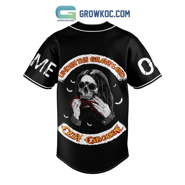 Ozzy Osbourne Under The Graveyard We’re All Rotting Bones Personalized Baseball Jersey