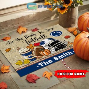 Penn State Nittany Lions NCAA Fall Pumpkin Are You Ready For Some Football Personalized Doormat
