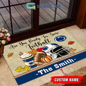 Penn State Nittany Lions NCAA Fall Pumpkin Are You Ready For Some Football Personalized Doormat