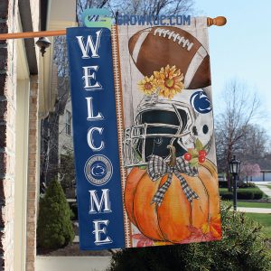 Penn State Nittany Lions NCAA Welcome Fall Pumpkin House Garden Flag