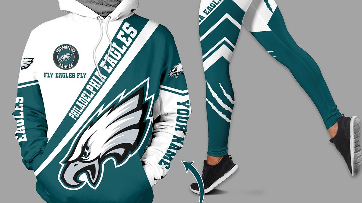 Green Philadelphia Eagles Hoodie 3D Camo Fly Eagles Fly