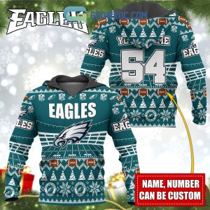 Philadelphia Eagles NFL Christmas Personalized Hoodie Zipper Fleece Jacket