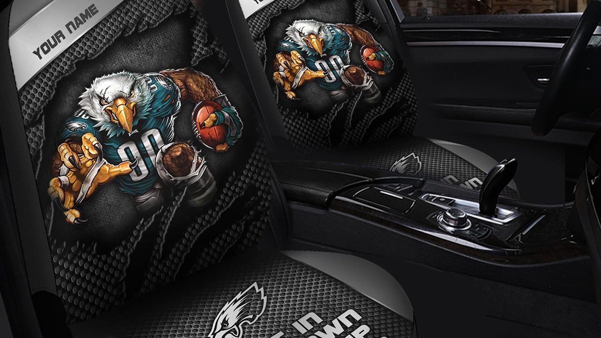 philadelphia eagles steering wheel cover