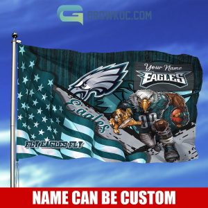 Philadelphia Eagles NFL Mascot Slogan American House Garden Flag - Growkoc