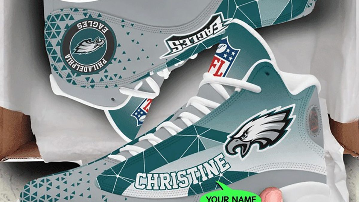 Philadelphia Eagles Personalized Name NFL Air Jordan 4 Trending