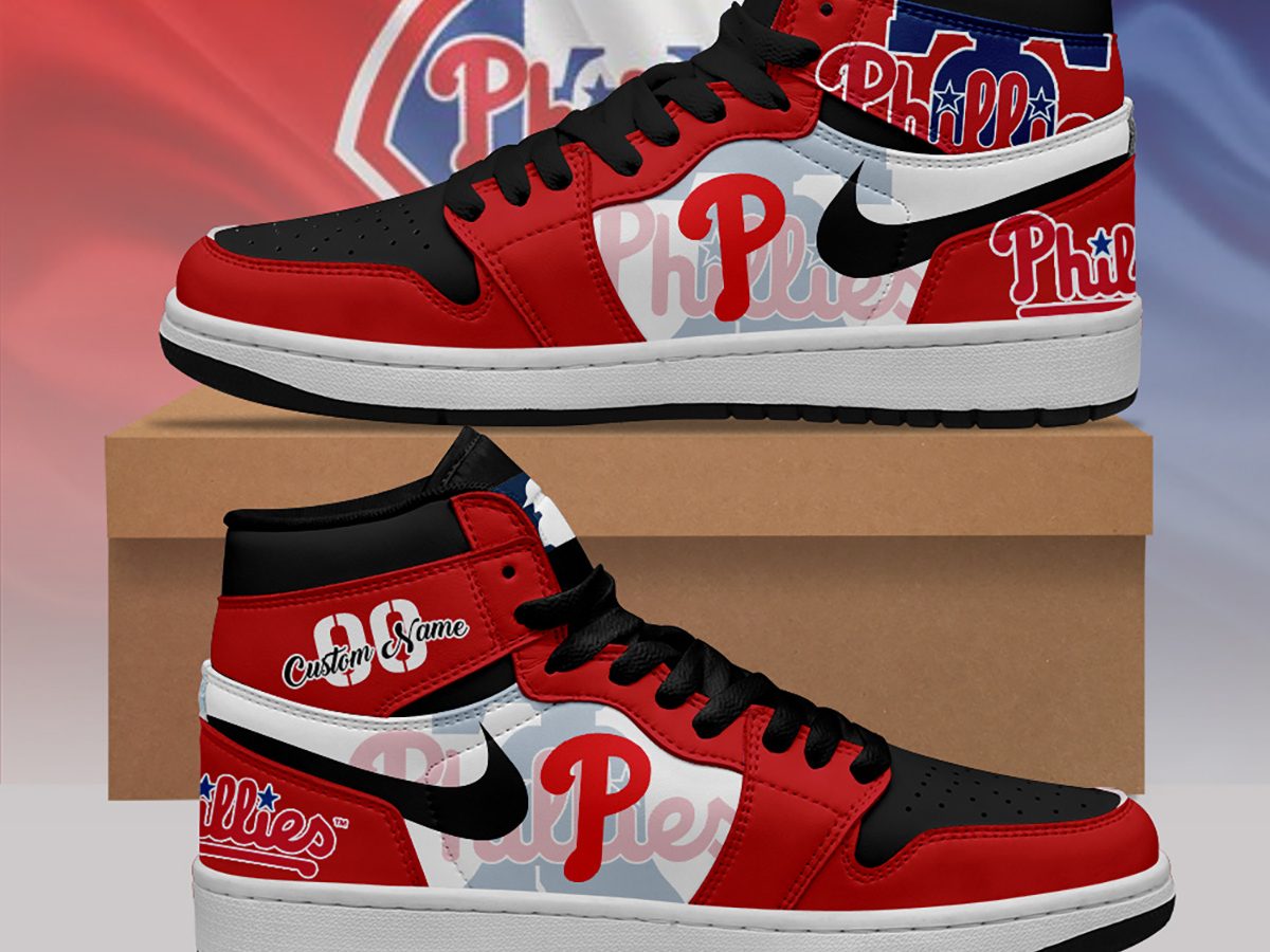 Air Jordan JD1s Custom Sneakers: Phillies Styling - Pullama