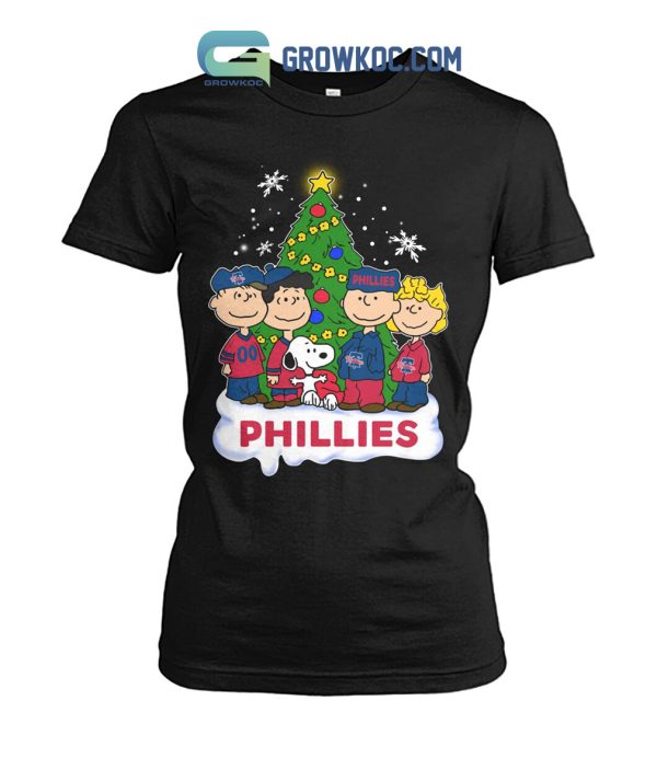 Philadelphia Phillies Snoopy Peanuts Christmas Shirt Hoodie Sweater