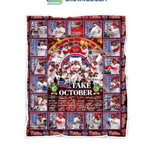 Philadelphia Phillies Take October Fleece Blanket Quilt