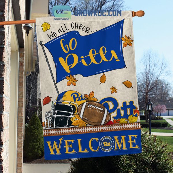 Pittsburgh Panthers NCAA Welcome We All Cheer Go Pitt House Garden Flag