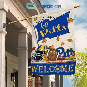 Pittsburgh Panthers NCAA Welcome We All Cheer Go Pitt House Garden Flag