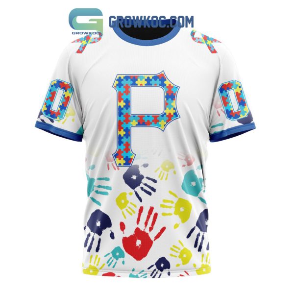 Pittsburgh Pirates MLB Autism Awareness Hand Design Personalized Hoodie T Shirt