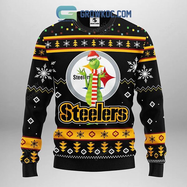 Pittsburgh Steelers Funny Grinch Christmas Ugly Sweater