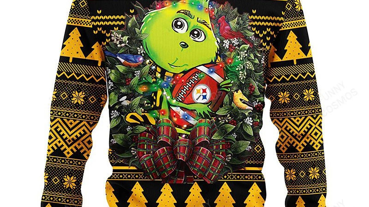 NFL Pittsburgh Steelers X Grinch Christmas Ugly Sweater