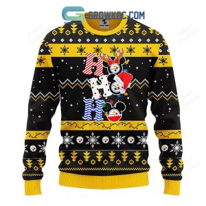 Pittsburgh Steelers HoHoHo Mickey Christmas Ugly Sweater
