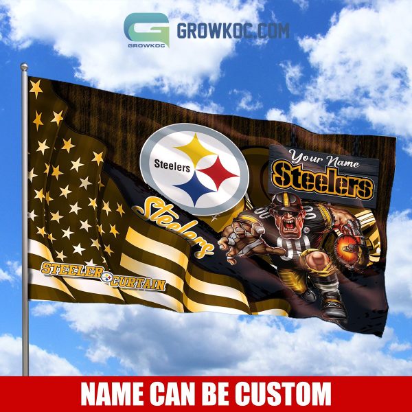 Pittsburgh Steelers NFL Mascot Slogan American House Garden Flag