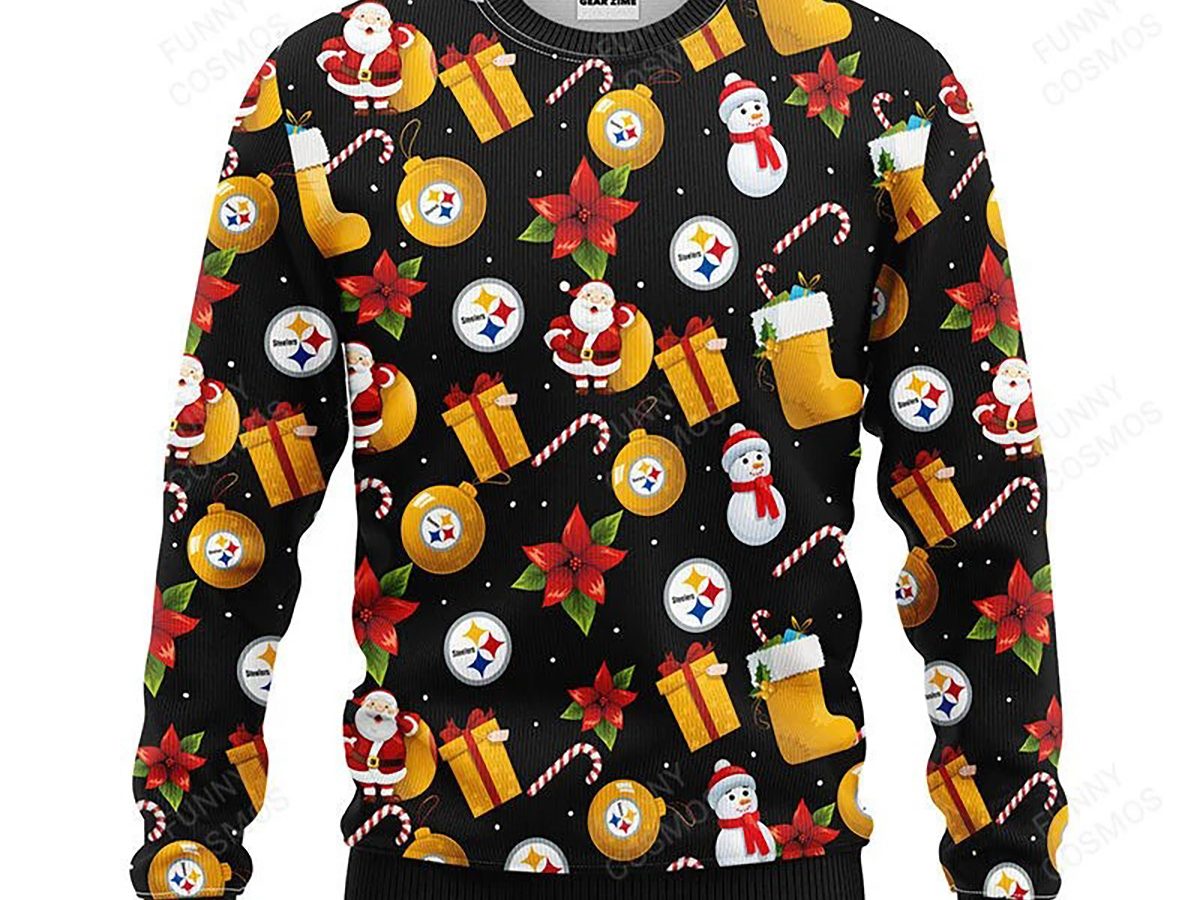 Pittsburgh Steelers Men's Repeat Lightweight Holiday Ugly Sweater