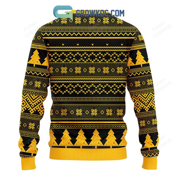 Pittsburgh Steelers Tree Ugly Christmas Fleece Sweater