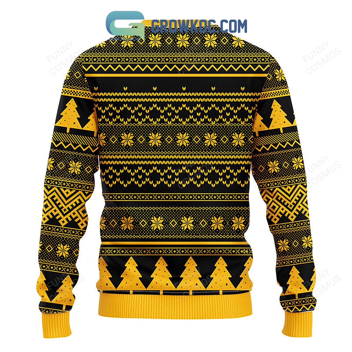 Pittsburgh Steelers Tree Ugly Christmas Fleece Sweater - Growkoc