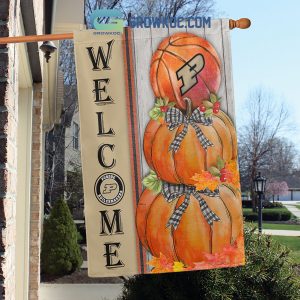 Purdue Boilermakers NCAA Basketball Welcome Fall Pumpkin House Garden Flag