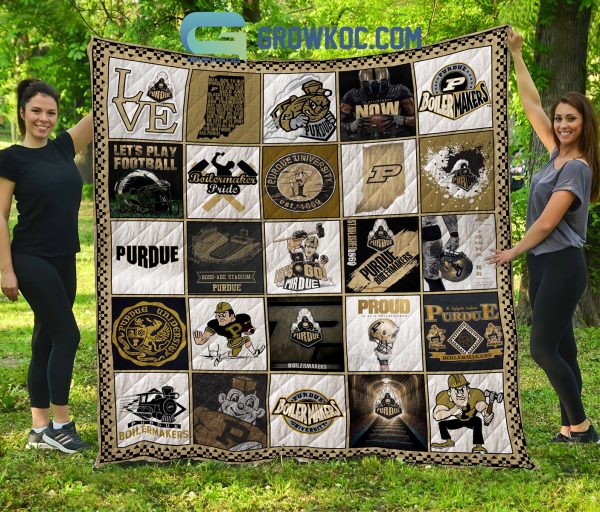 Purdue Boilermakers NCAA Collection Design Fleece Blanket Quilt