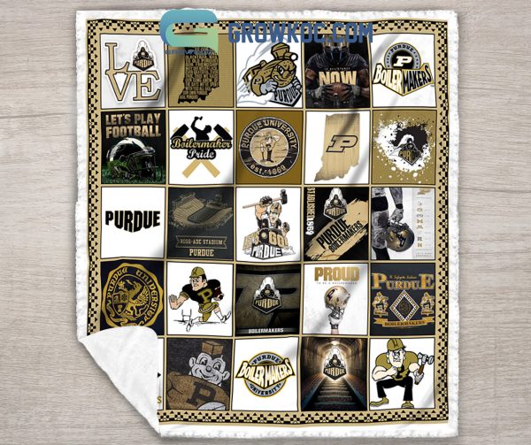 Purdue Boilermakers NCAA Collection Design Fleece Blanket Quilt