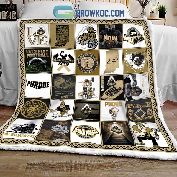 Purdue Boilermakers NCAA Collection Design Fleece Blanket Quilt