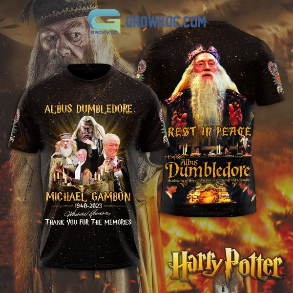 Rest In Peace Professor Albus Dumbledore Michael Gambon 2023 Memories Hoodie T Shirt