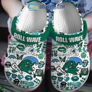 Roll Wave Tulane NCAA Funny Clogs Crocs