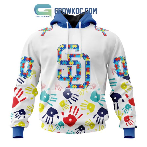 San Diego Padres MLB Autism Awareness Hand Design Personalized Hoodie T Shirt