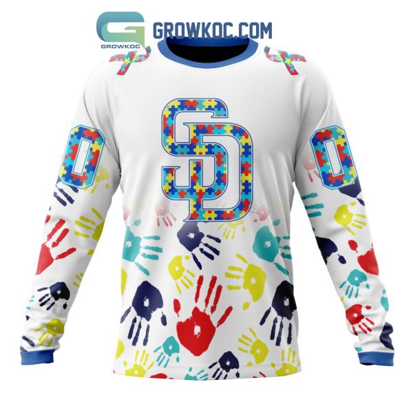 San Diego Padres MLB Autism Awareness Hand Design Personalized Hoodie T Shirt