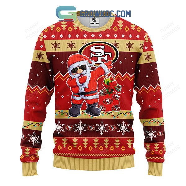 San Francisco 49ers Dabbing Santa Claus Christmas Ugly Sweater