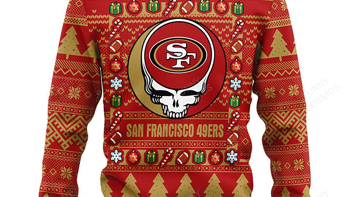 San Francisco 49ers Tree Ball Christmas Ugly Sweater - Growkoc