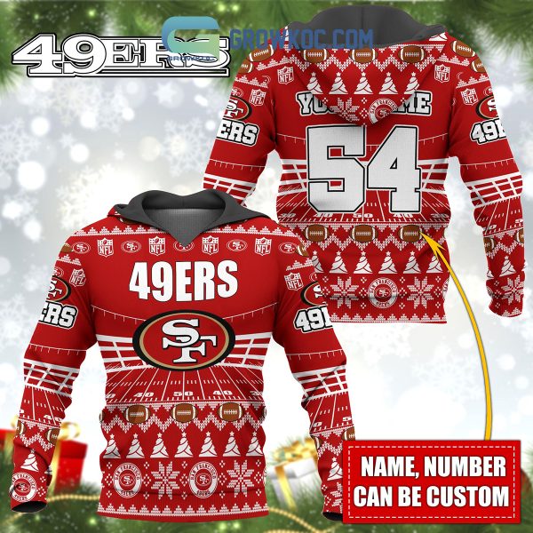 San Francisco 49ers NFL Christmas Personalized Hoodie Zipper Fleece Jacket