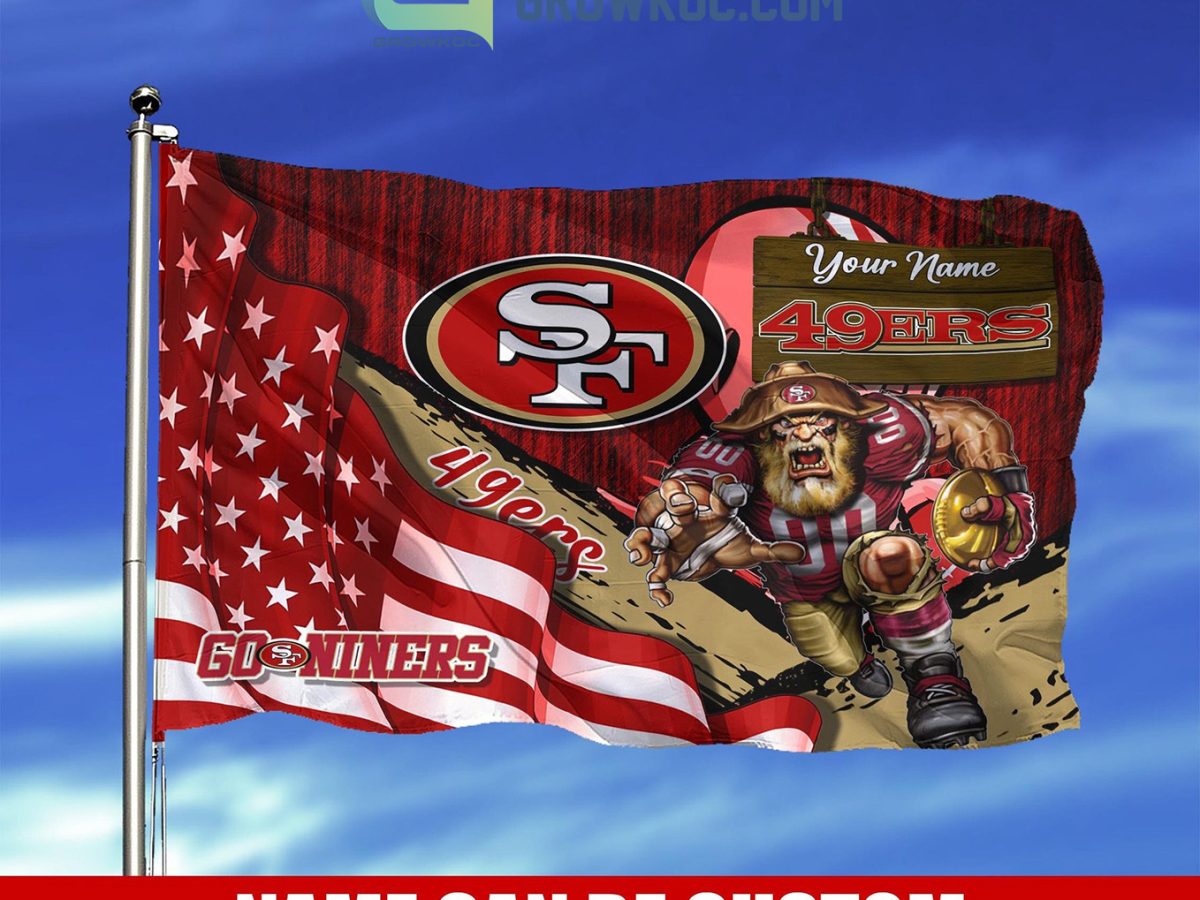 San Francisco 49ers NFL Mascot Slogan American House Garden Flag - Growkoc