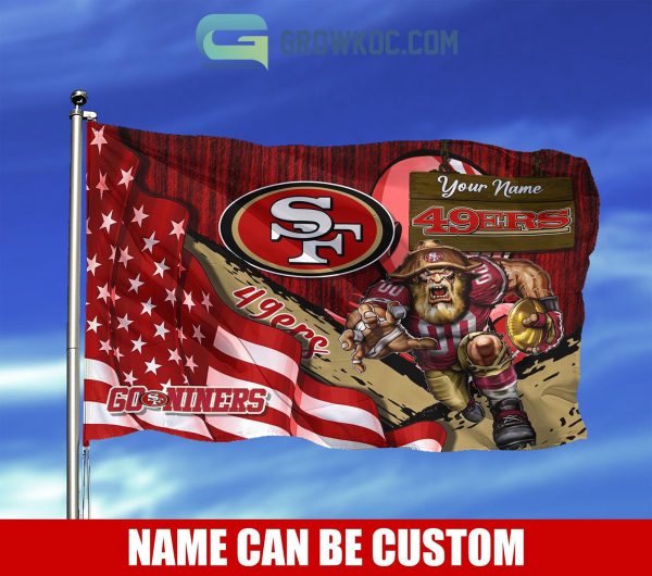 San Francisco 49ers NFL Mascot Slogan American House Garden Flag