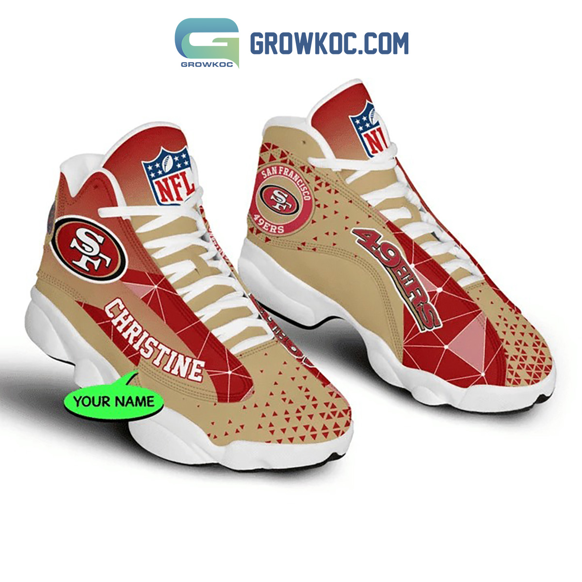 San Francisco 49ers Star Air Jordan 13 Shoes For Fans