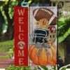 Seattle Seahawks NFL Welcome Fall Pumpkin Personalized House Garden Flag