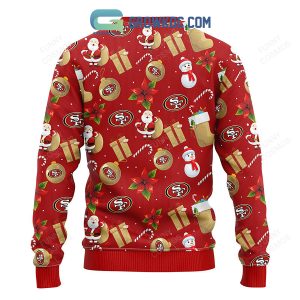 San Francisco 49ers Santa Claus Snowman Christmas Ugly Sweater