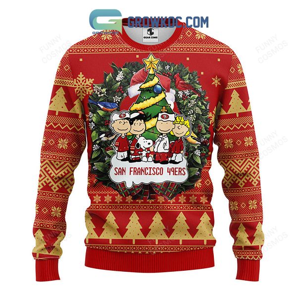 San Francisco 49ers Snoopy Dog Christmas Ugly Sweater - Growkoc