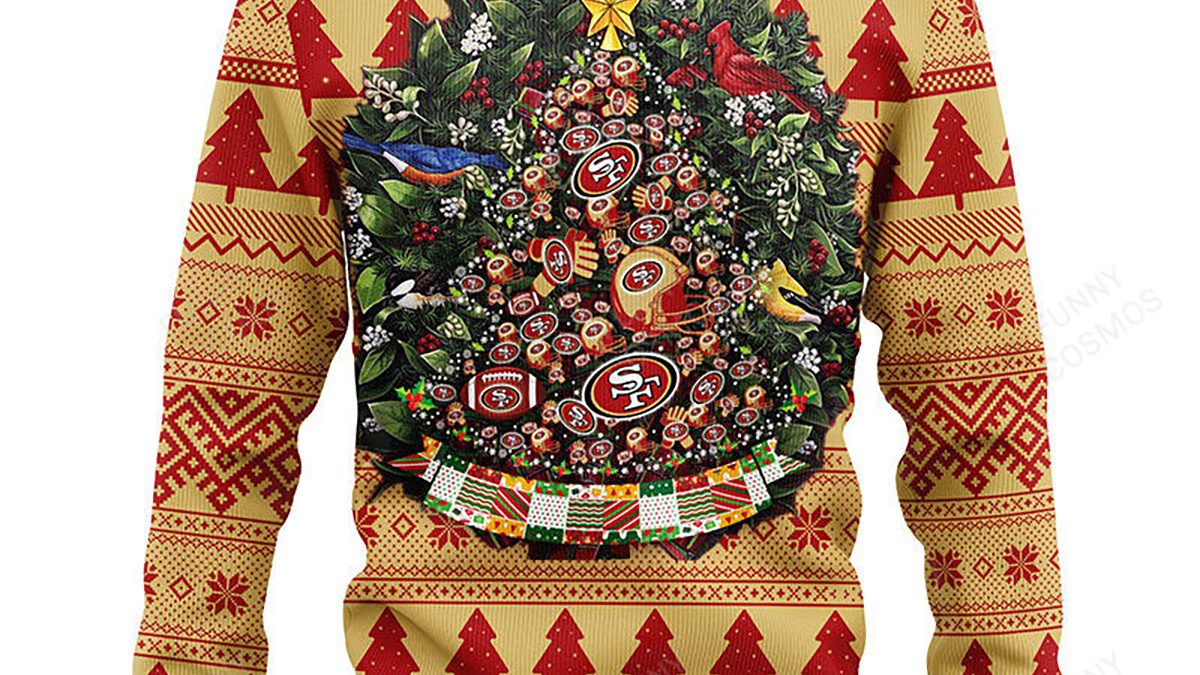 NFL San Francisco 49ers Tree Ball Christmas Ugly 3D Sweater For