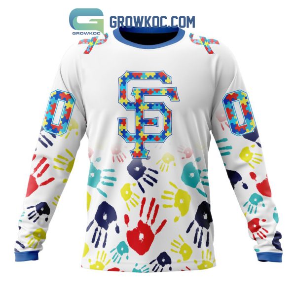 San Francisco Giants MLB Autism Awareness Hand Design Personalized Hoodie T Shirt