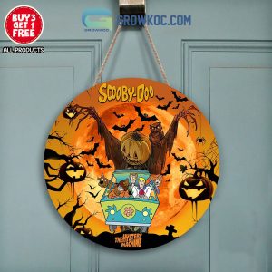 Scooby Doo The Mystery Machine Halloween Wooden Doorsign