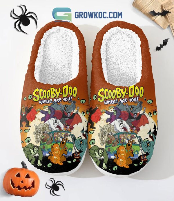 Scooby Doo Where Are You Happy Halloween House Slippers