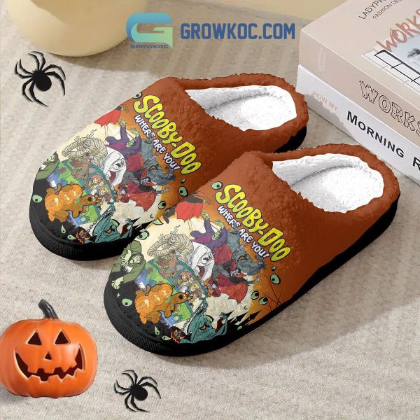 Scooby Doo Where Are You Happy Halloween House Slippers