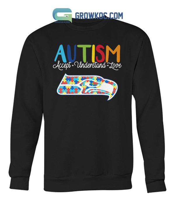 Seattle Seahawks NFL Autism Awareness Accept Understand Love Shirt
